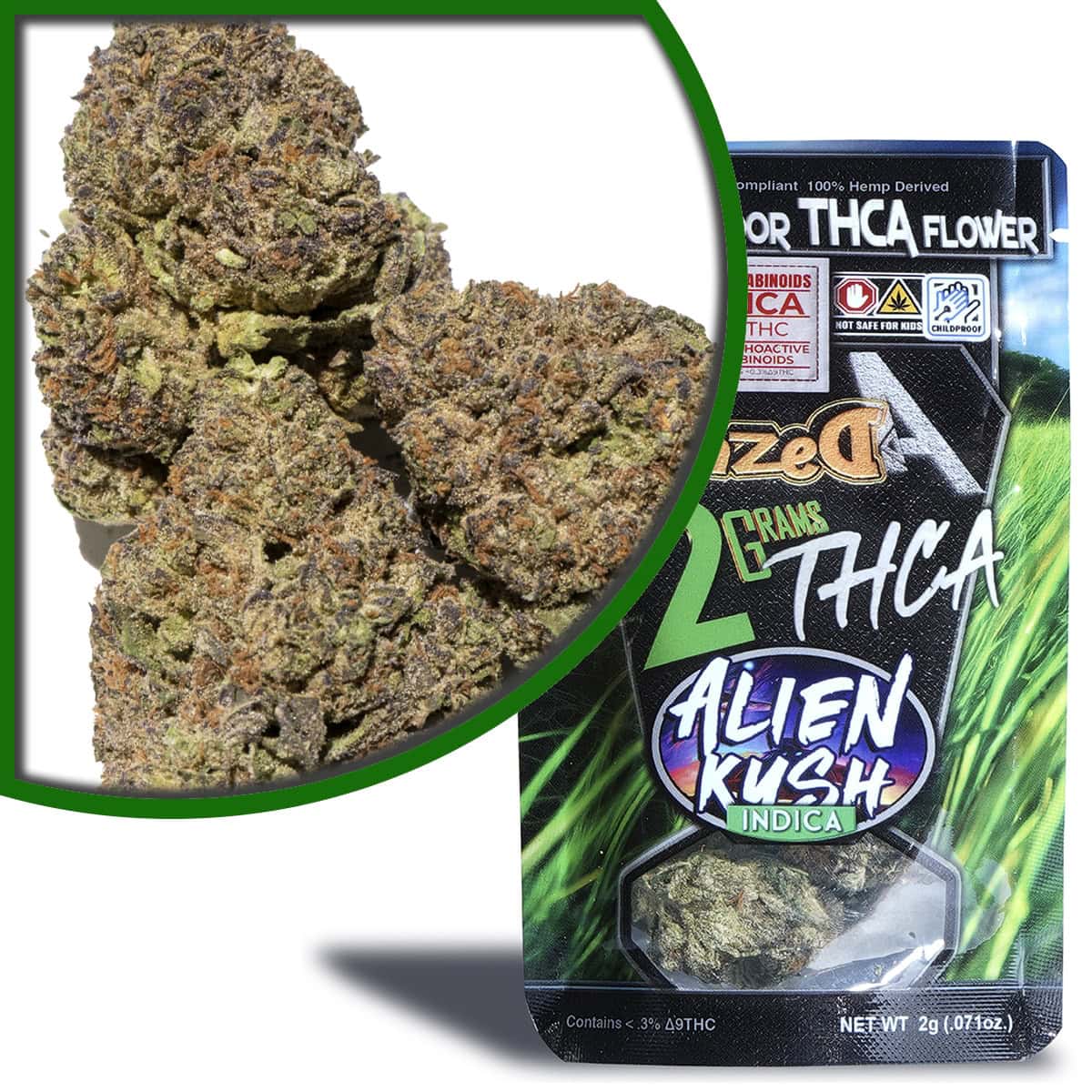 Dazed THCa Exotic Indoor Flower 2g - Alien Kush